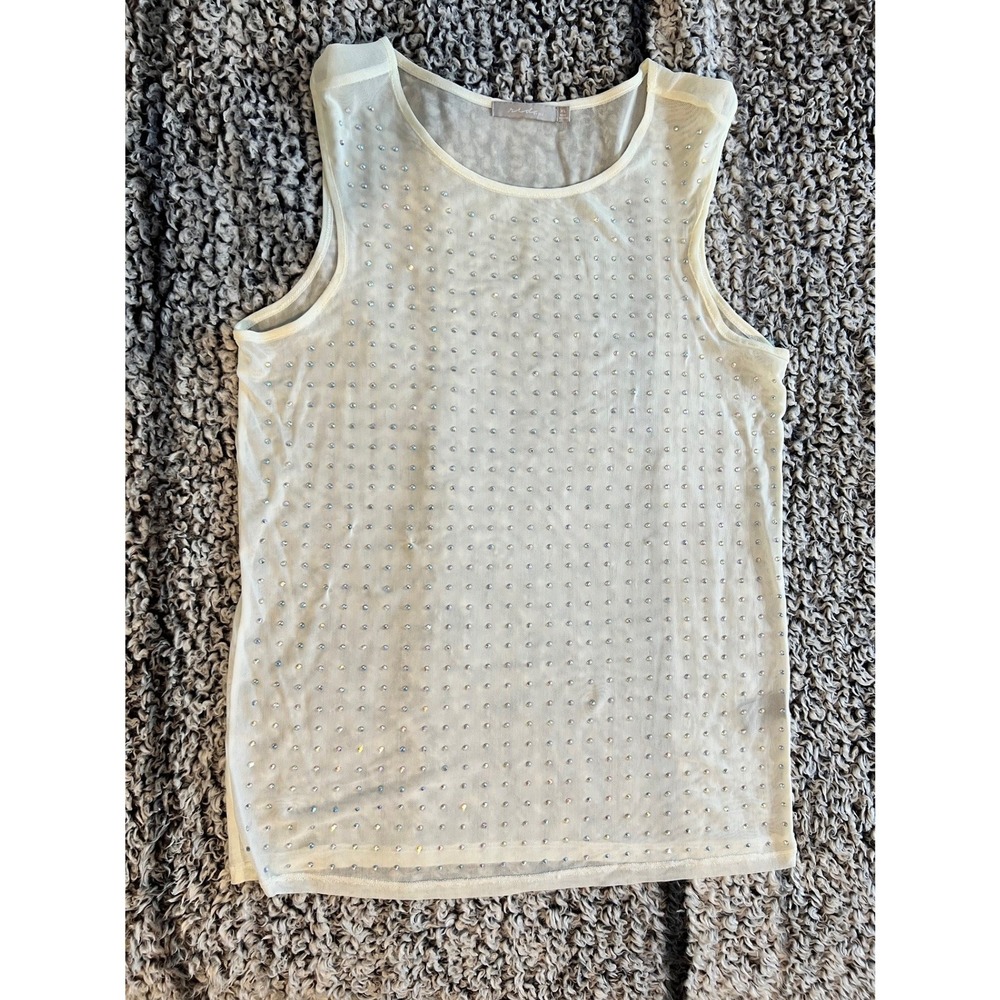 Women's Sheer White Tank Top by Red BKE Size‎ XL